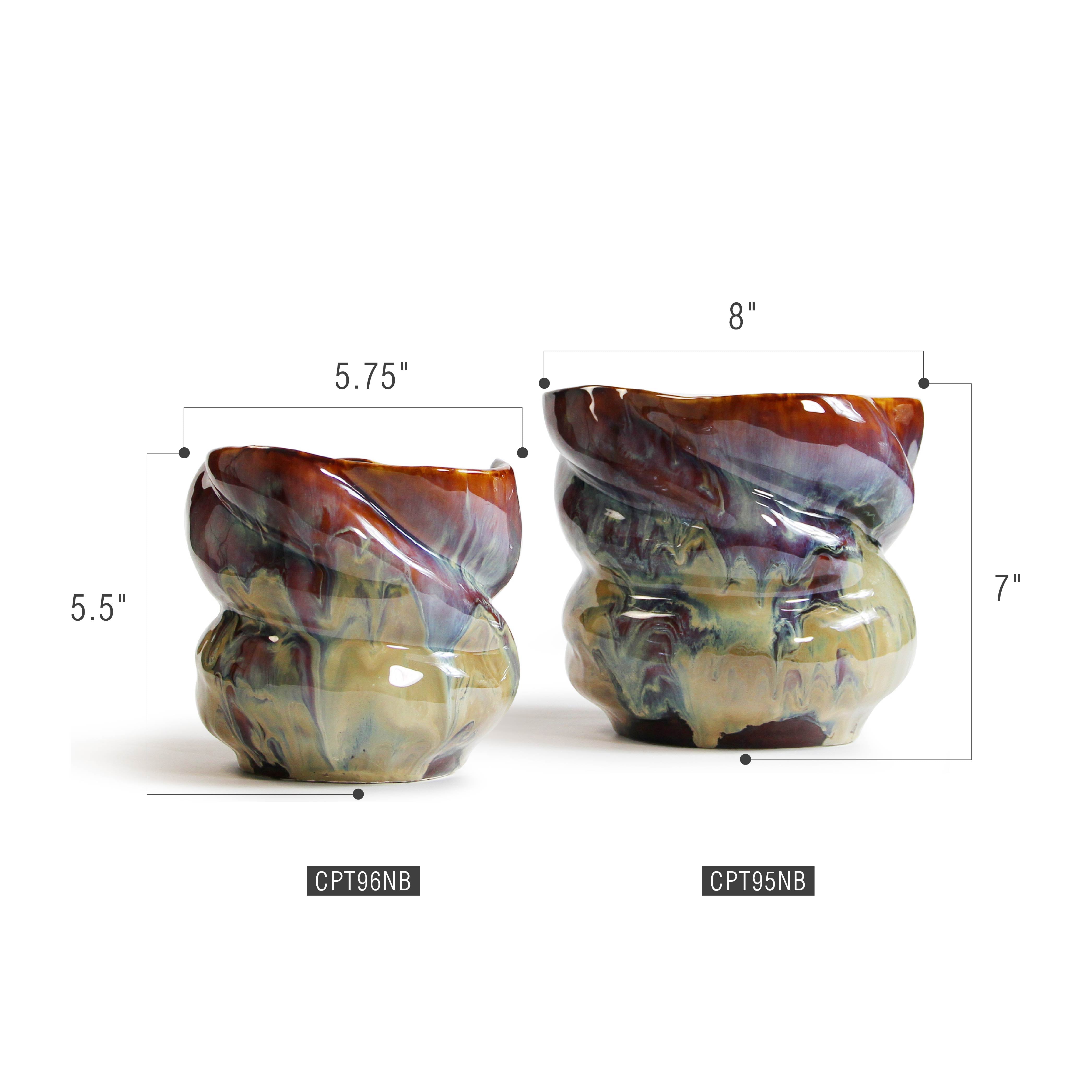 Galore Home Lava CPT95 vaso ceramica nebula