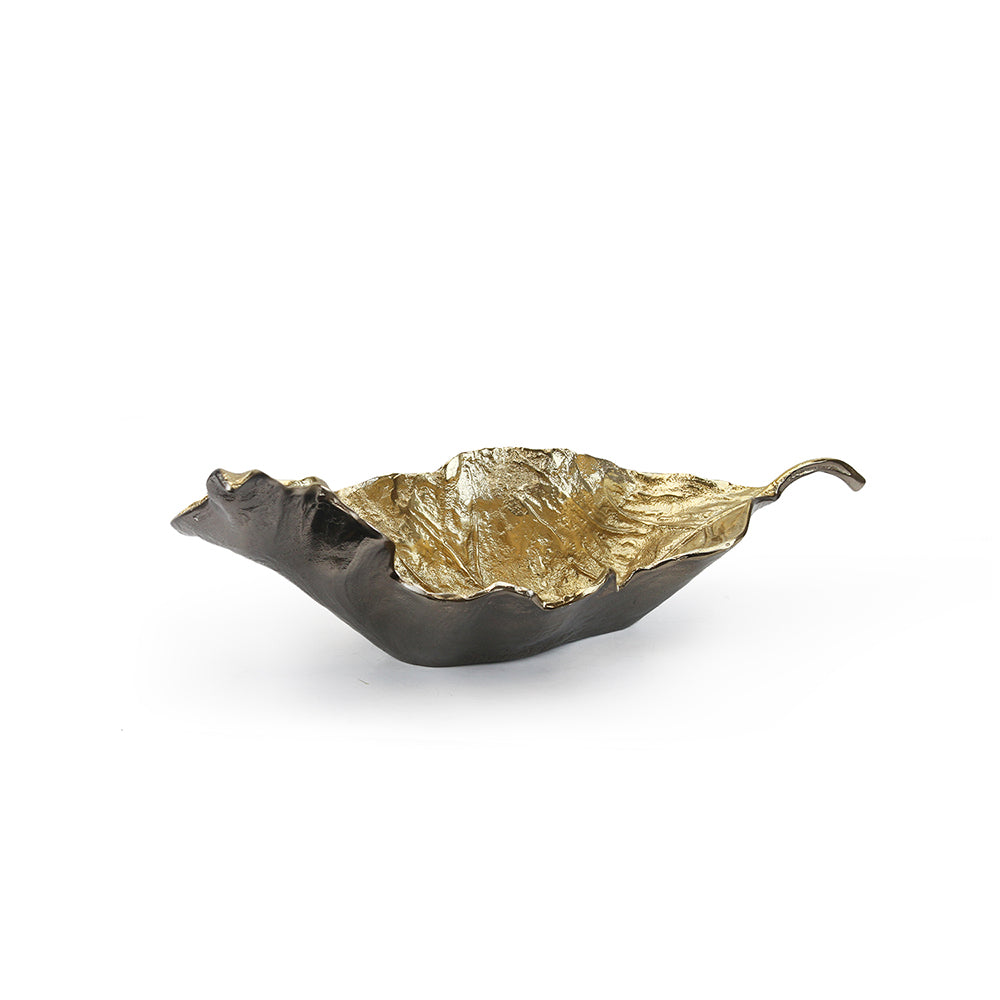 Galore Home Golden Leaf 3-2099 vassoio foglia oro Small alluminio