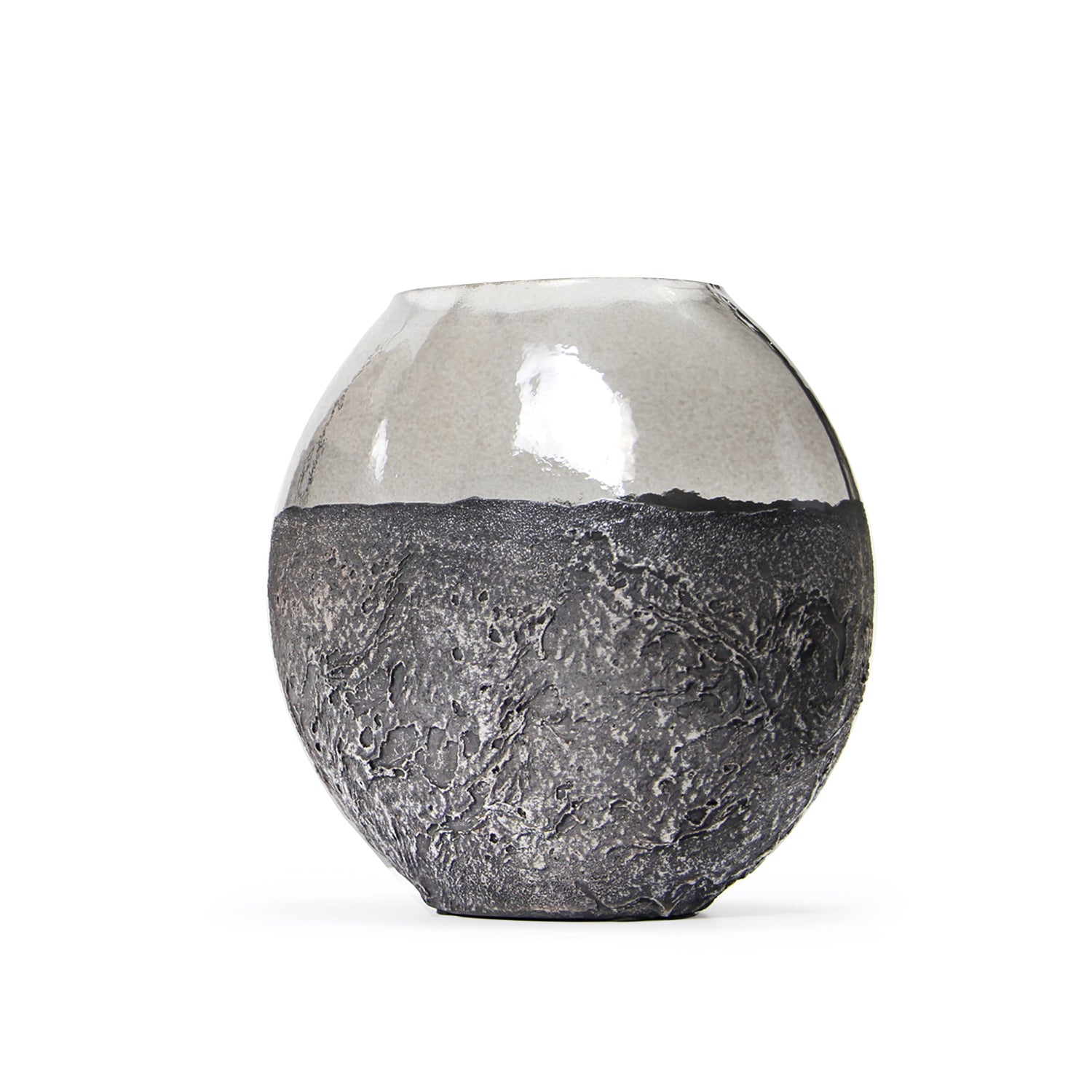 Galore Home Lunar vaso vetro ovale grande trasparente