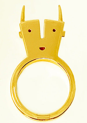 Cyrcus Design Anelo anello ottone oro giallo 40 mm