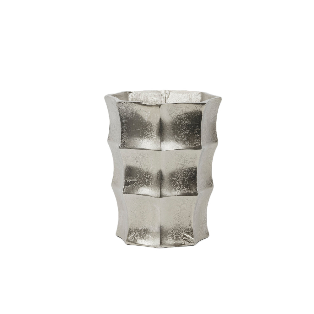 Galore Home Tower vaso metallo 19 cm argento piccolo