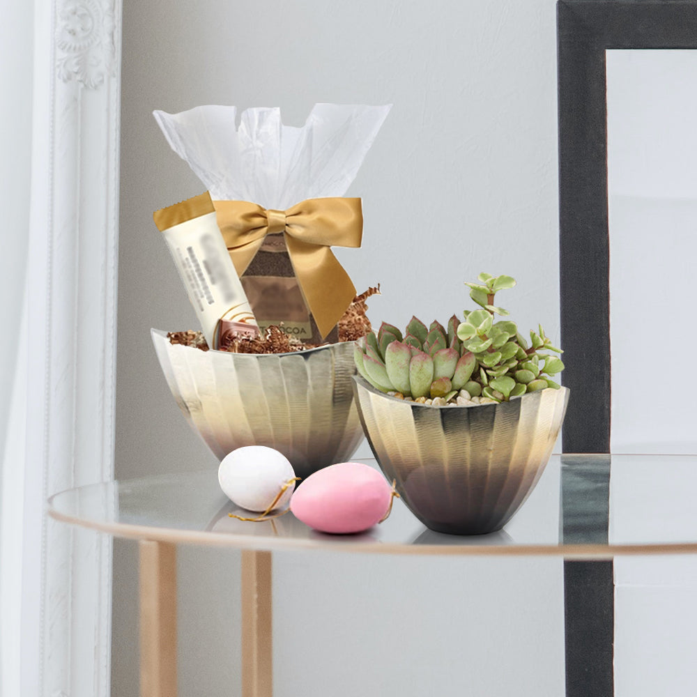 Galore Home Metal Gradient Centerpiece ciotola alluminio