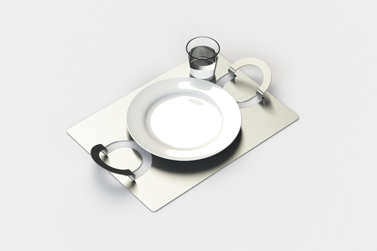 Cyrcus Design Hands Up vassoio acciaio specchio