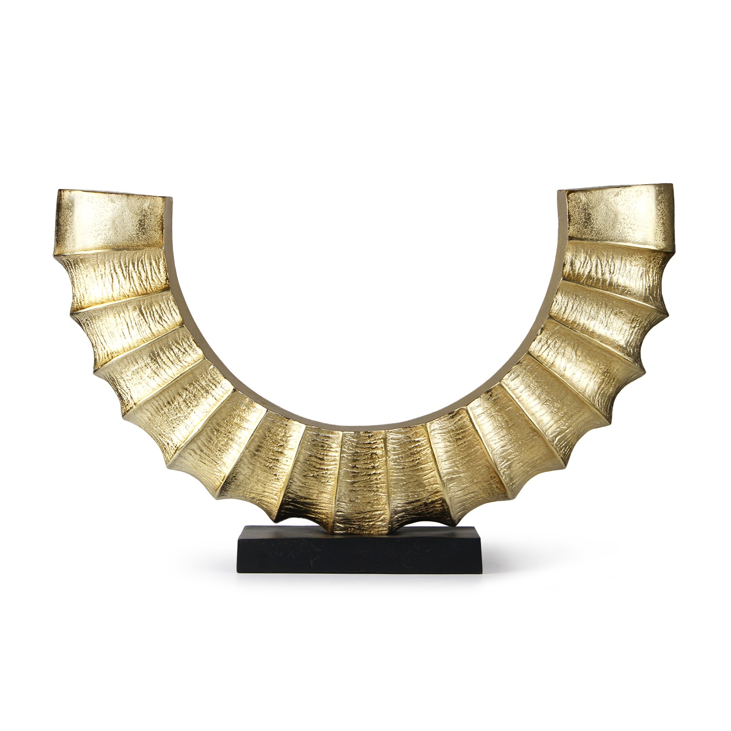 Galore Home Solstice Curve scultura da tavolo oro metallo