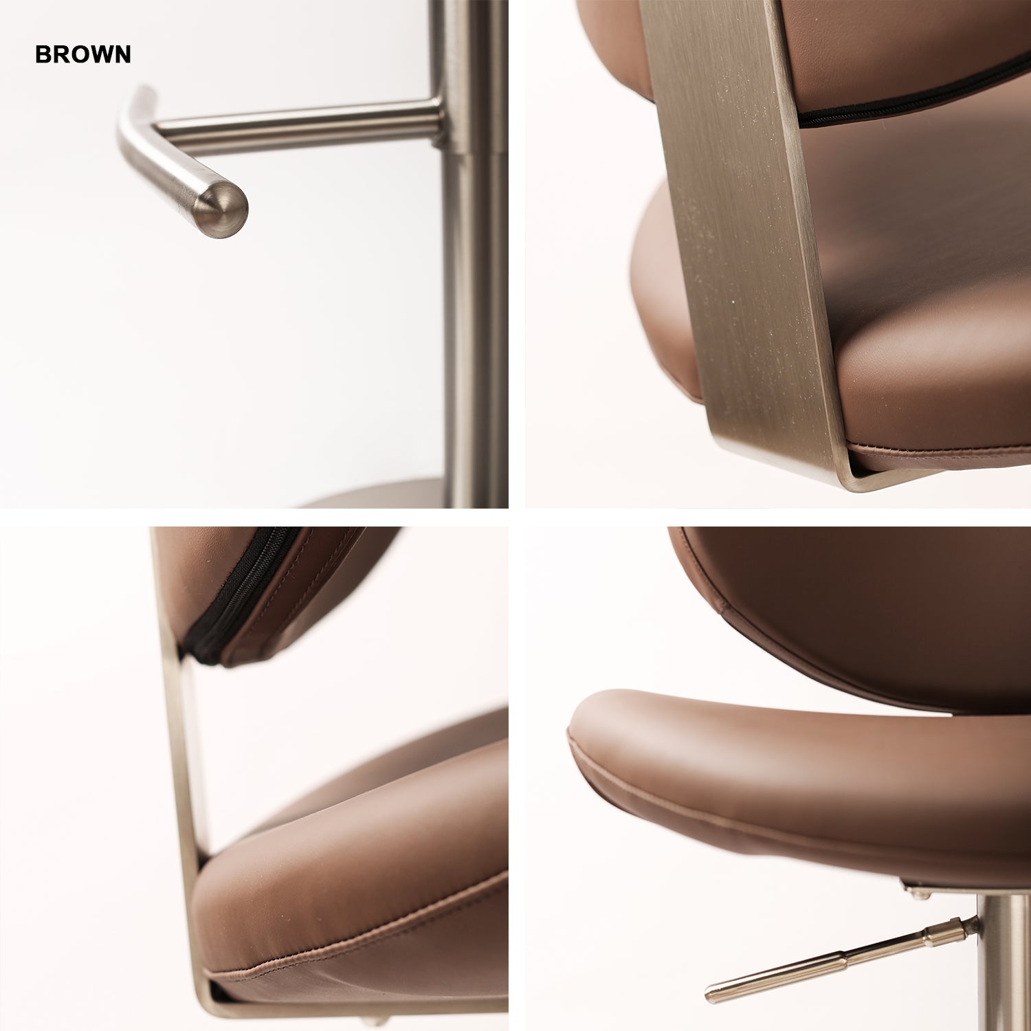 Galore Home Serenity Bar Stool sgabello ecopelle marrone