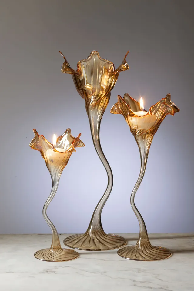 B&C Vetro Soffiato candelabro Eva vetro soffiato a mano