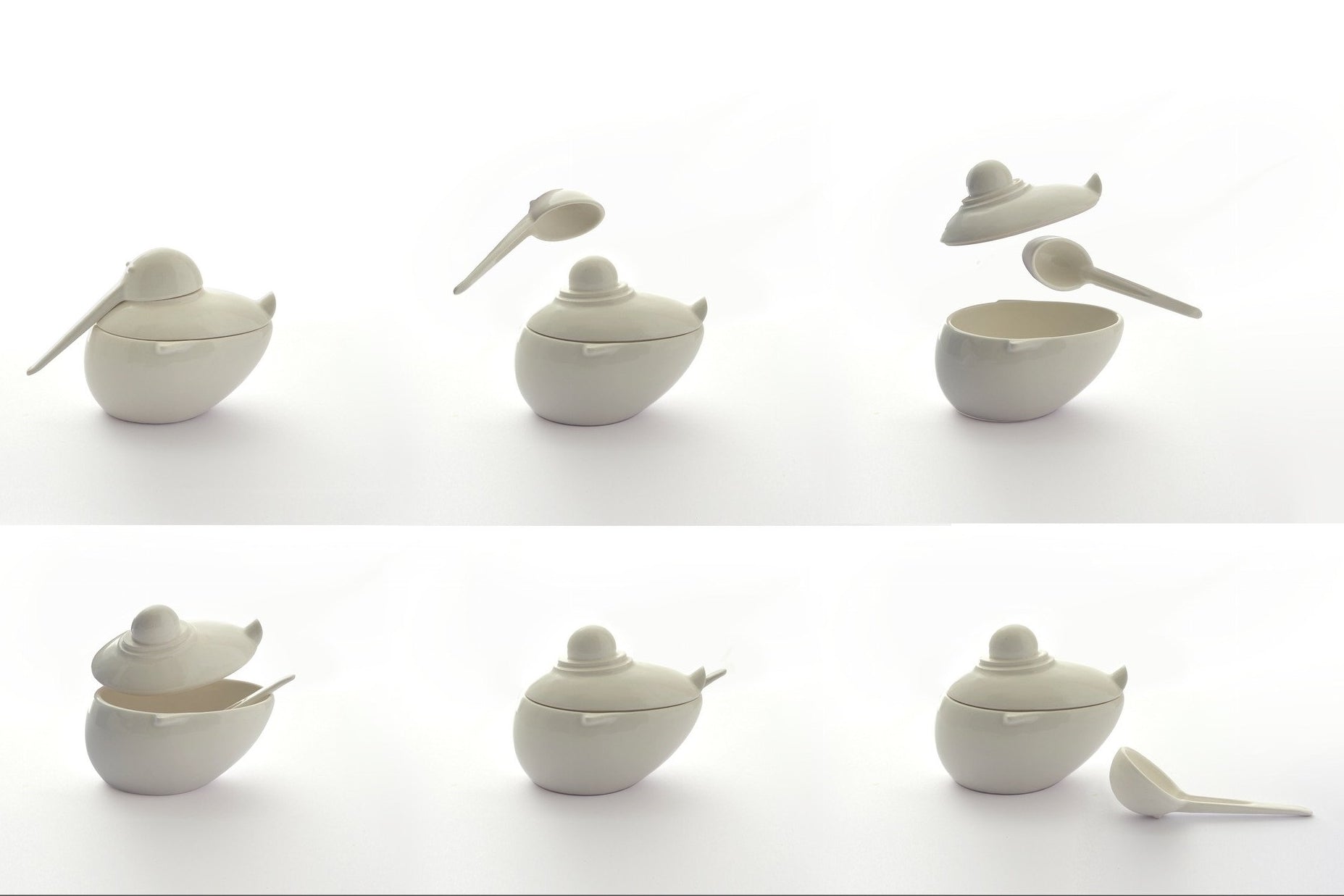 Cyrcus Design Nader zuppiera ceramica con mestolo papera