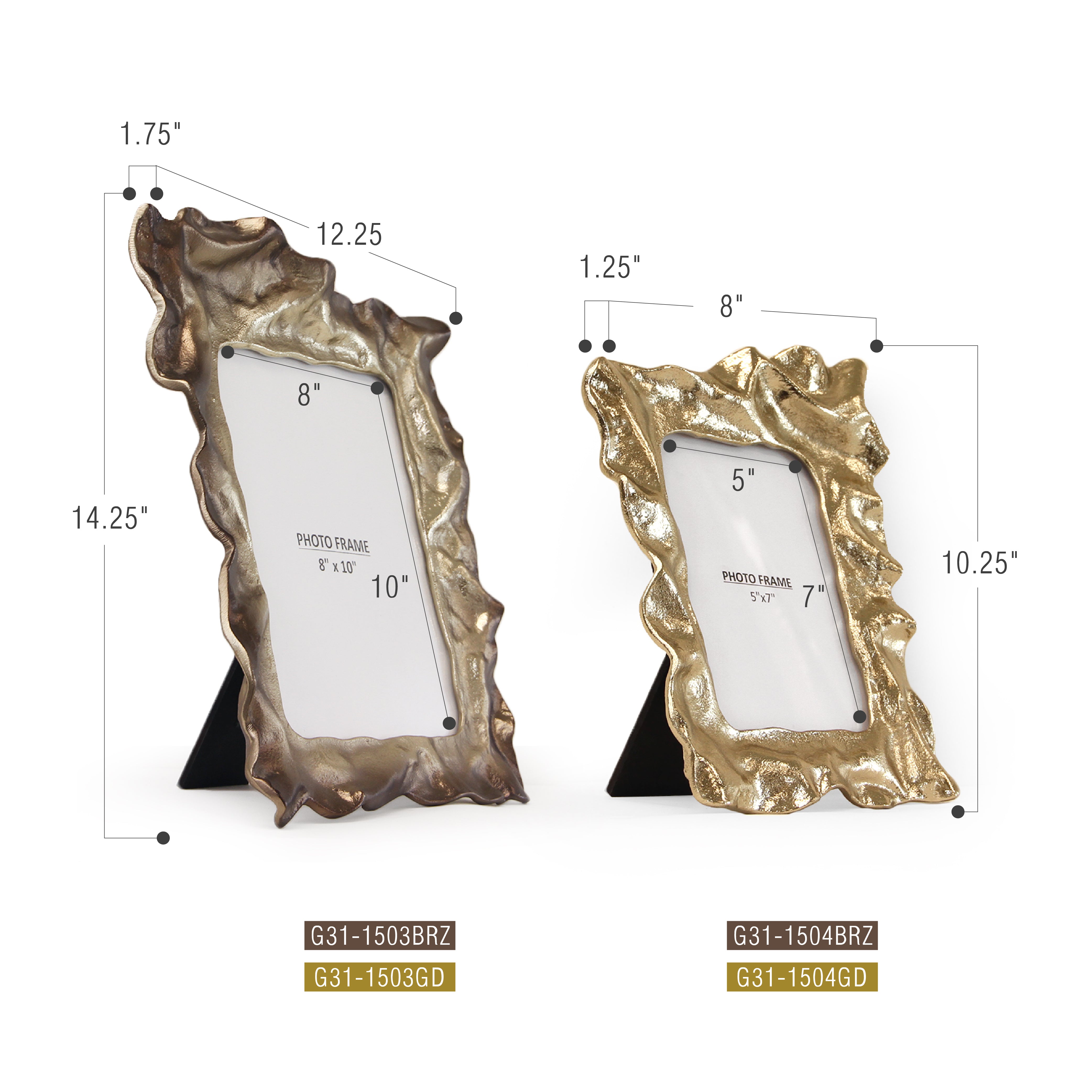 Galore Home Coastal Charm cornice alluminio oro foto