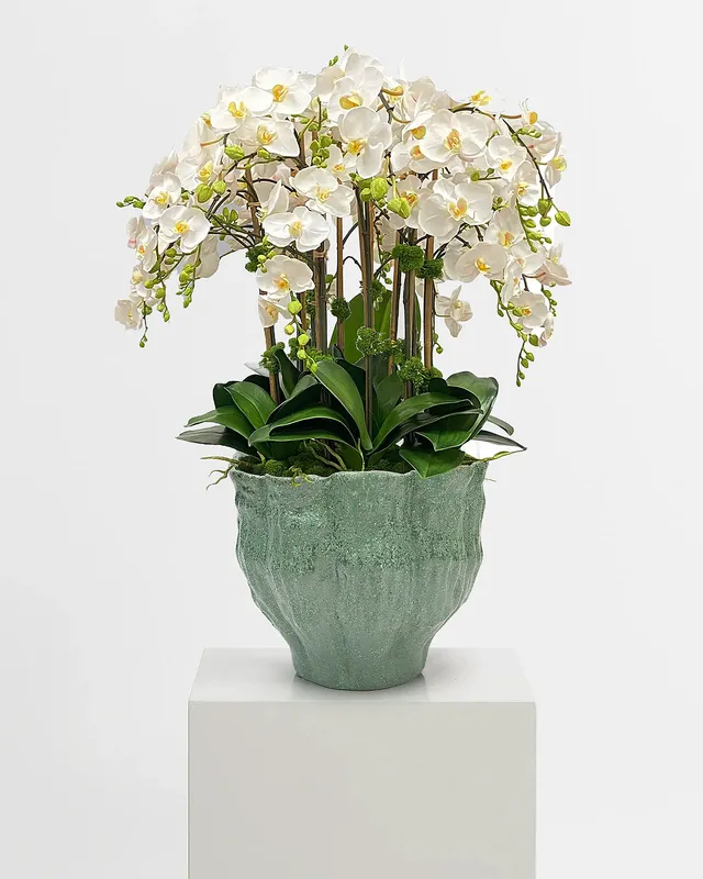Galore Home Blossom Unfold vaso ceramica verde bocciolo