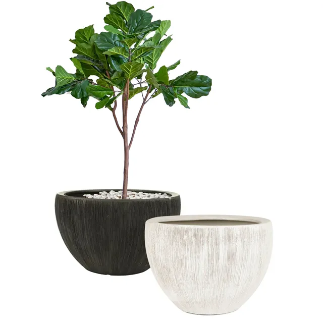 Galore Home Tropical portavaso ceramica nero satinato