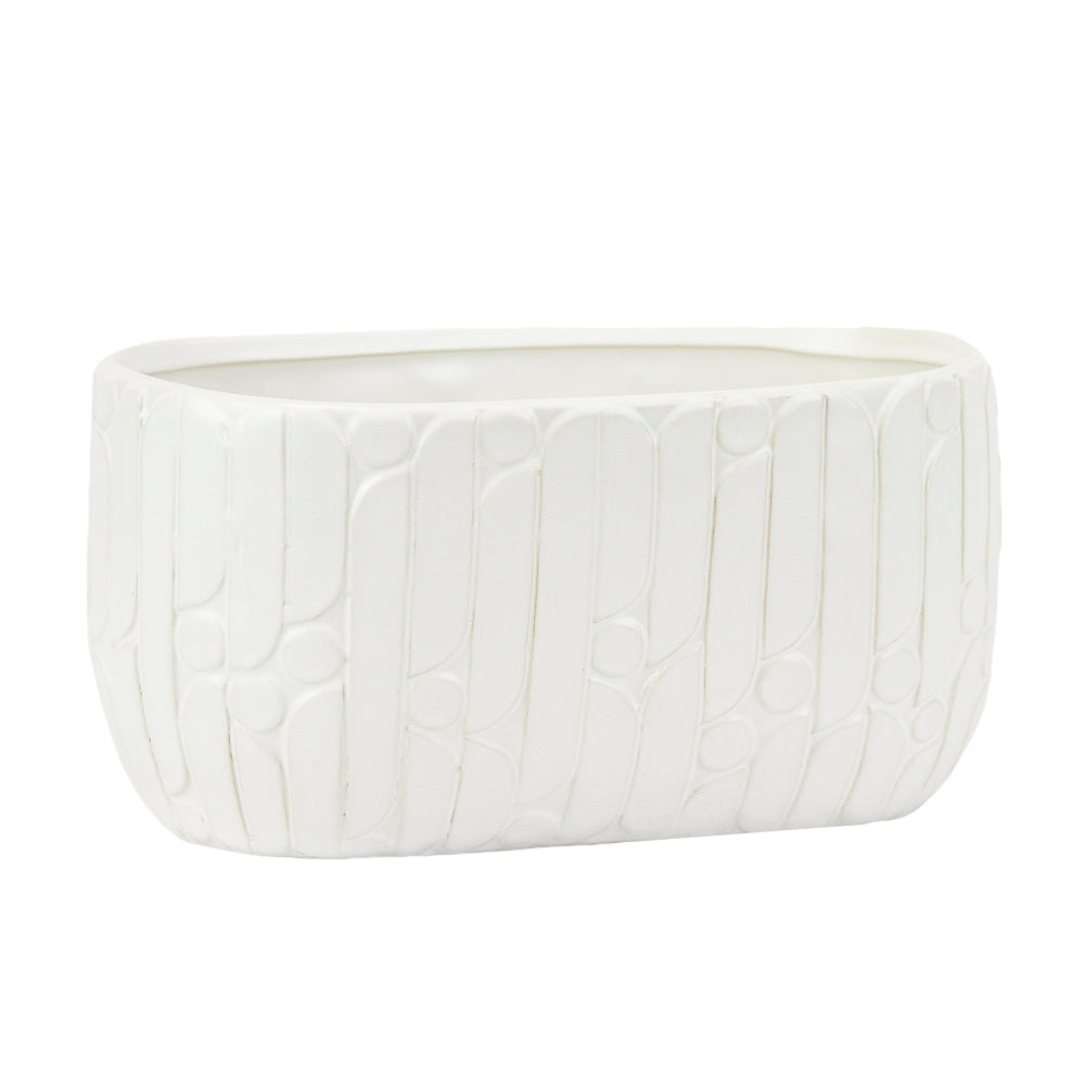 Galore Home Ridged vaso ceramica nero rigato