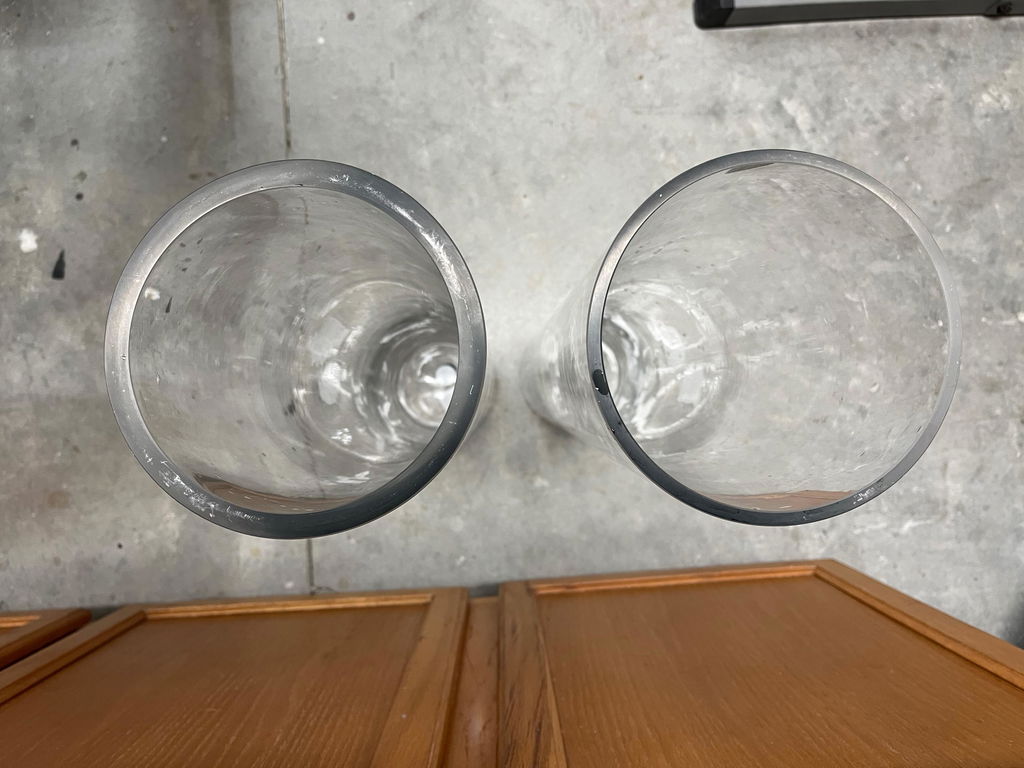 Galore Home vaso vetro cilindro trasparente set 2 pezzi 50cm