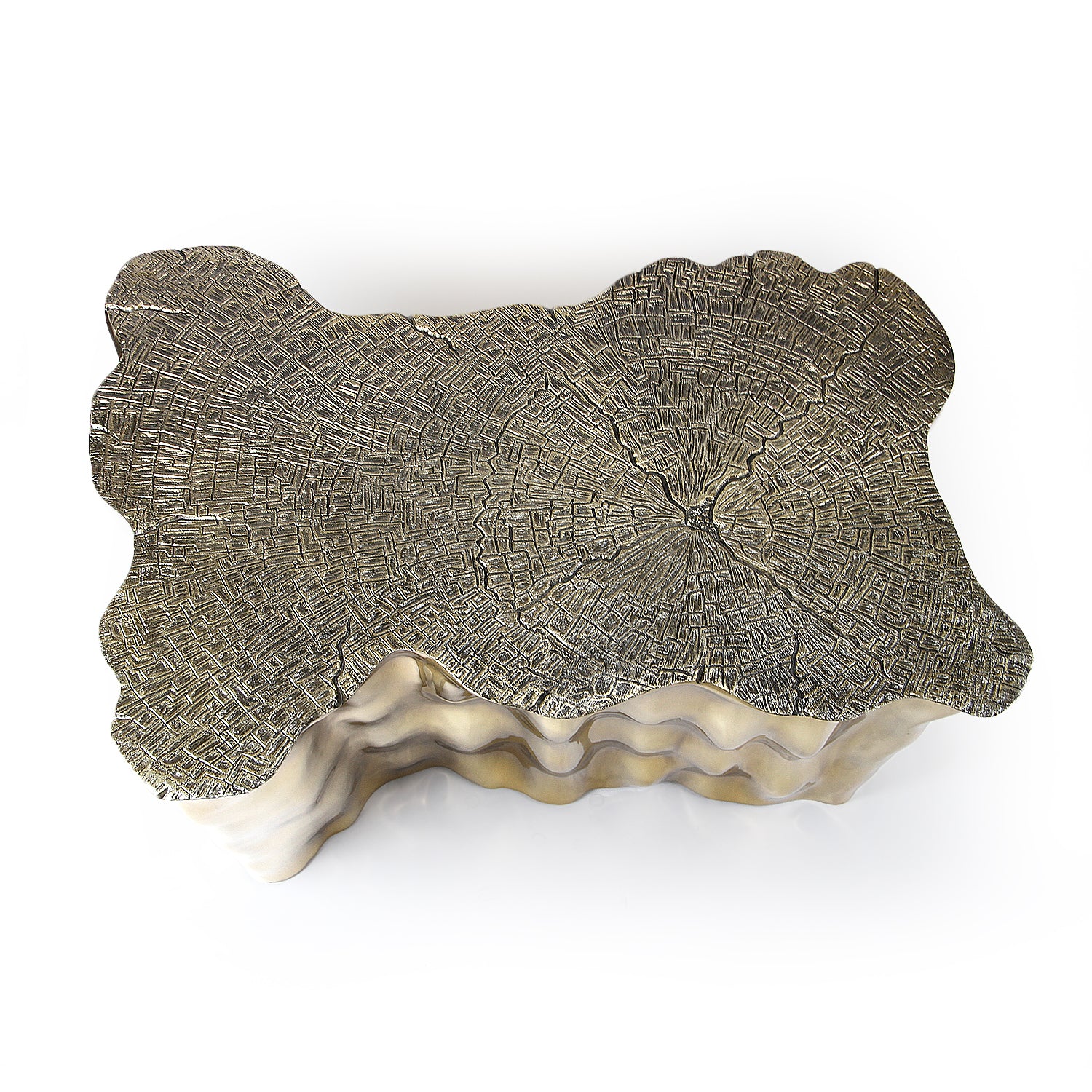 Galore Home Lunar Flow tavolino alluminio oro 45 cm