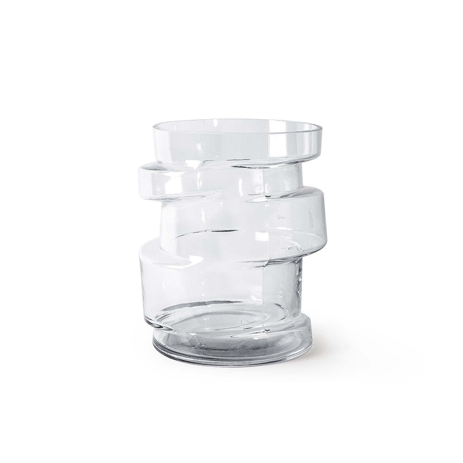 Galore Home Spiral vaso vetro trasparente solido