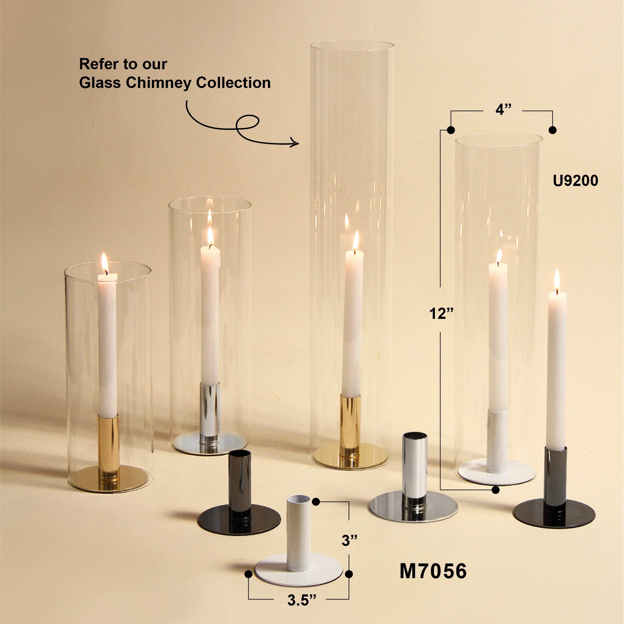 Galore Home Petite Pillar portacandele oro set 6 pezzi
