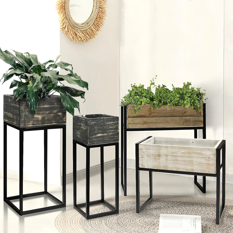 Galore Home Planters portapiante legno Small Naturale rovere