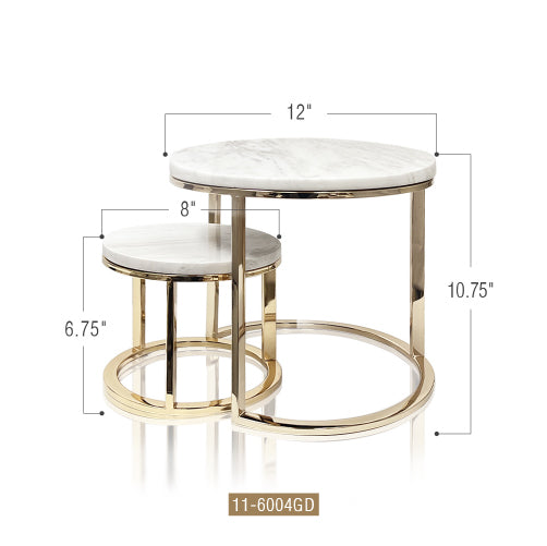Galore Home Marble Alzata Marmo Set 2 Pezzi
