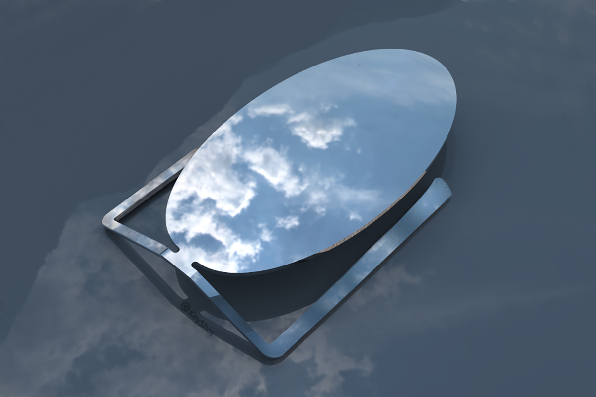 Cyrcus Design Mirror Card Holder Ellisse porta carte acciaio specchio