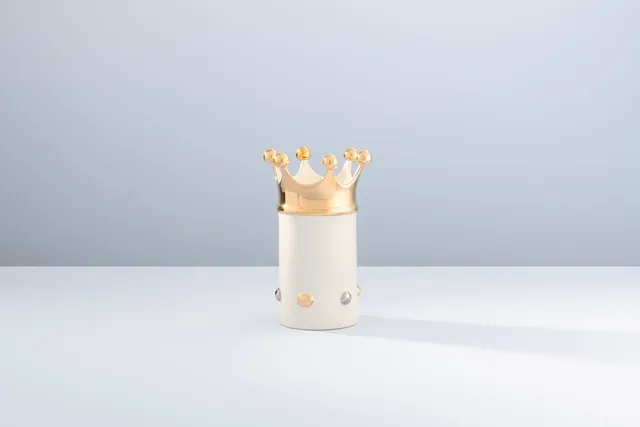 Ceramica Gatti 1928 Queen Maria corona ceramica oro platino