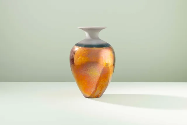 Ceramica Gatti 1928 Riflesso RM740 Etna vaso ceramica riflessi metallici