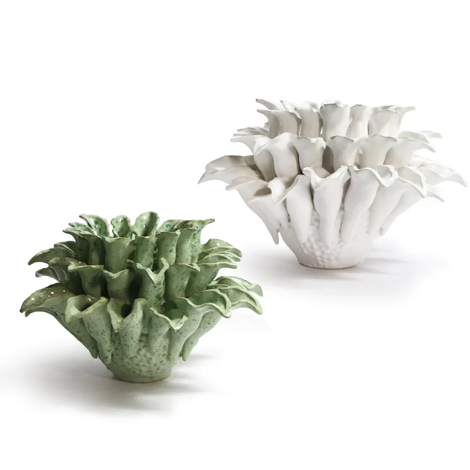 Galore Home Lotus Cascade CCE38 vaso ceramica verde 22 cm
