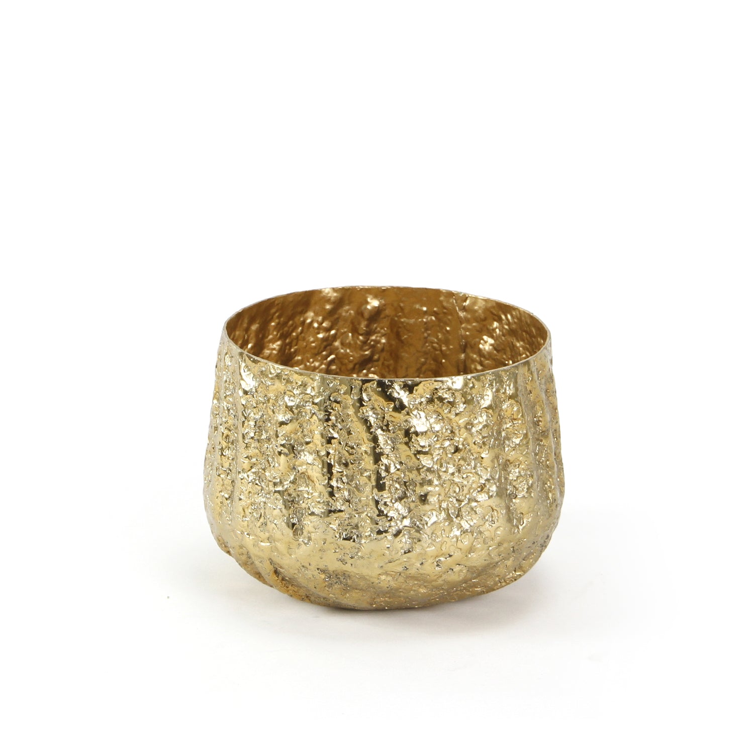 Galore Home Crushed vaso alluminio oro 11 cm