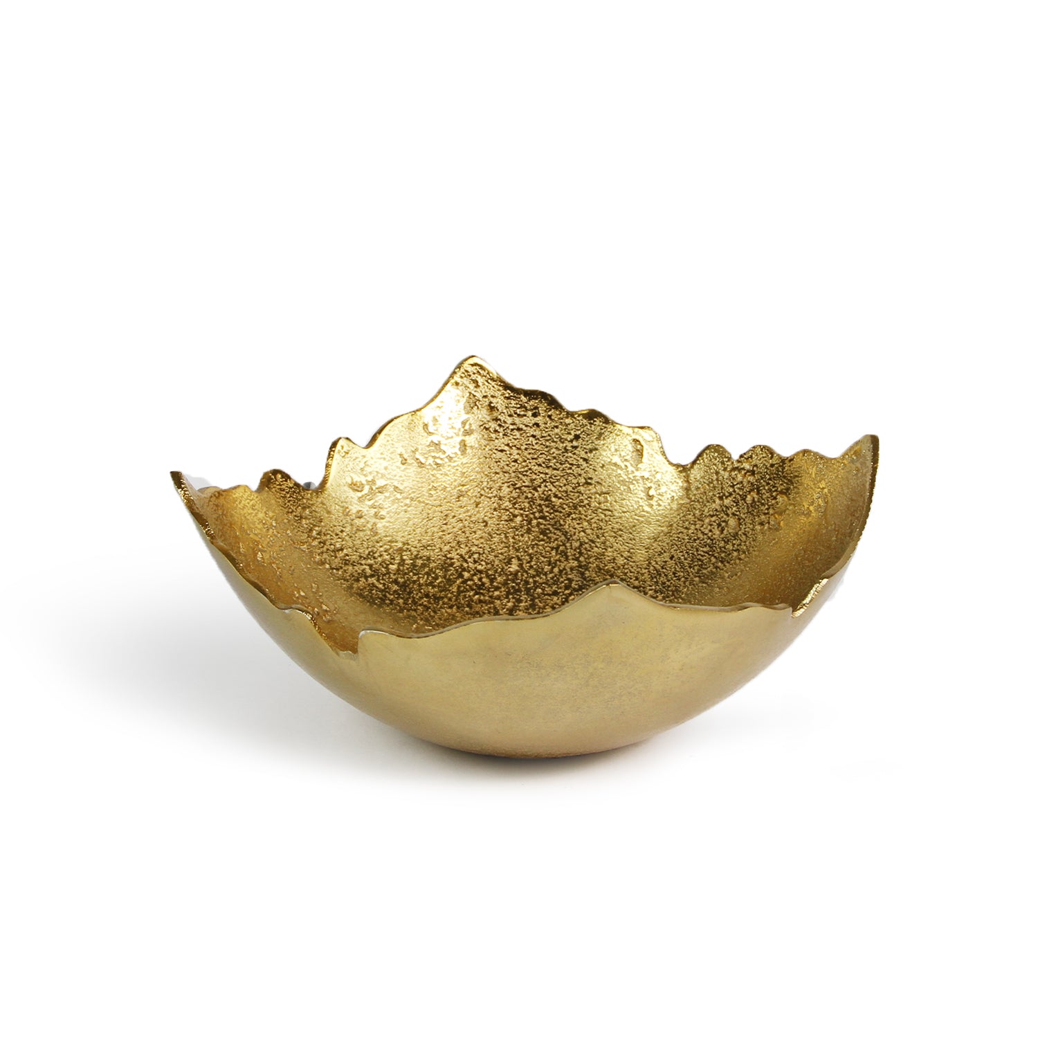 Galore Home Ebb Flow ciotola alluminio oro grezzo piccola