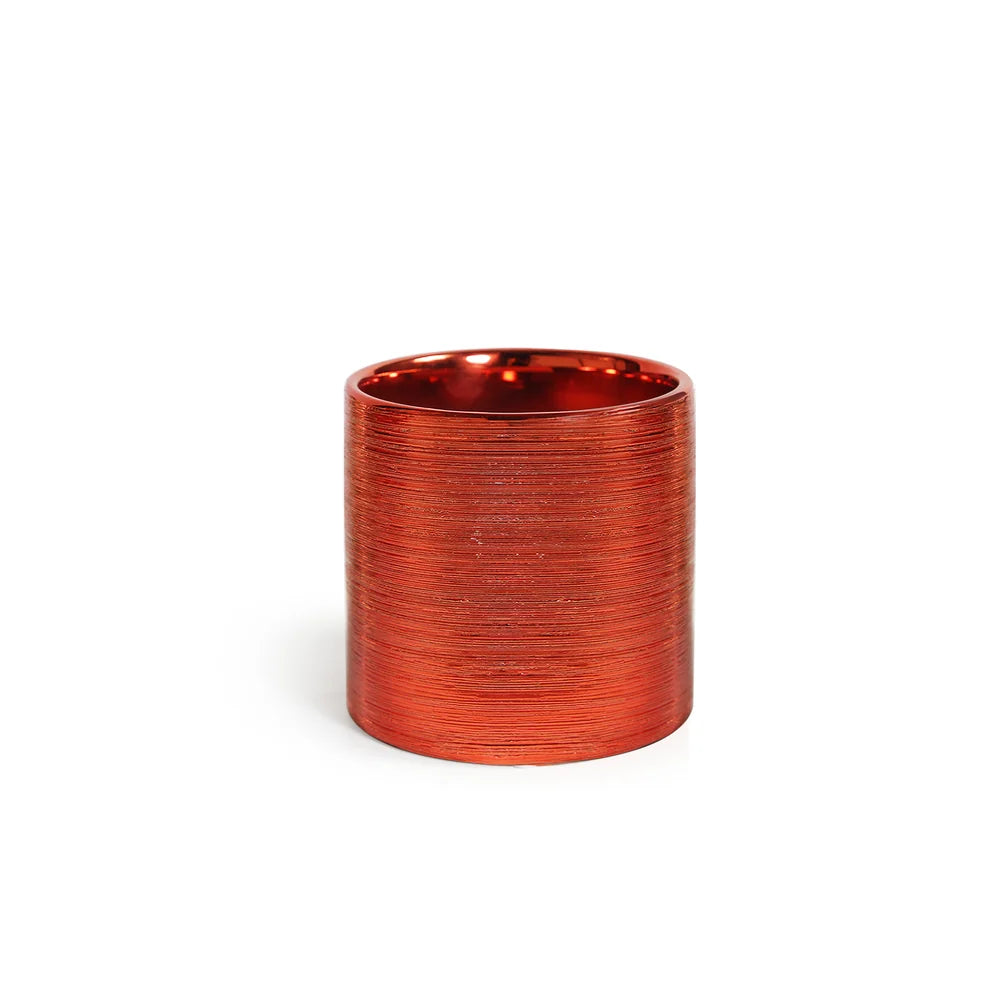 Galore Home Etched Red CCN58 vaso ceramica rosso