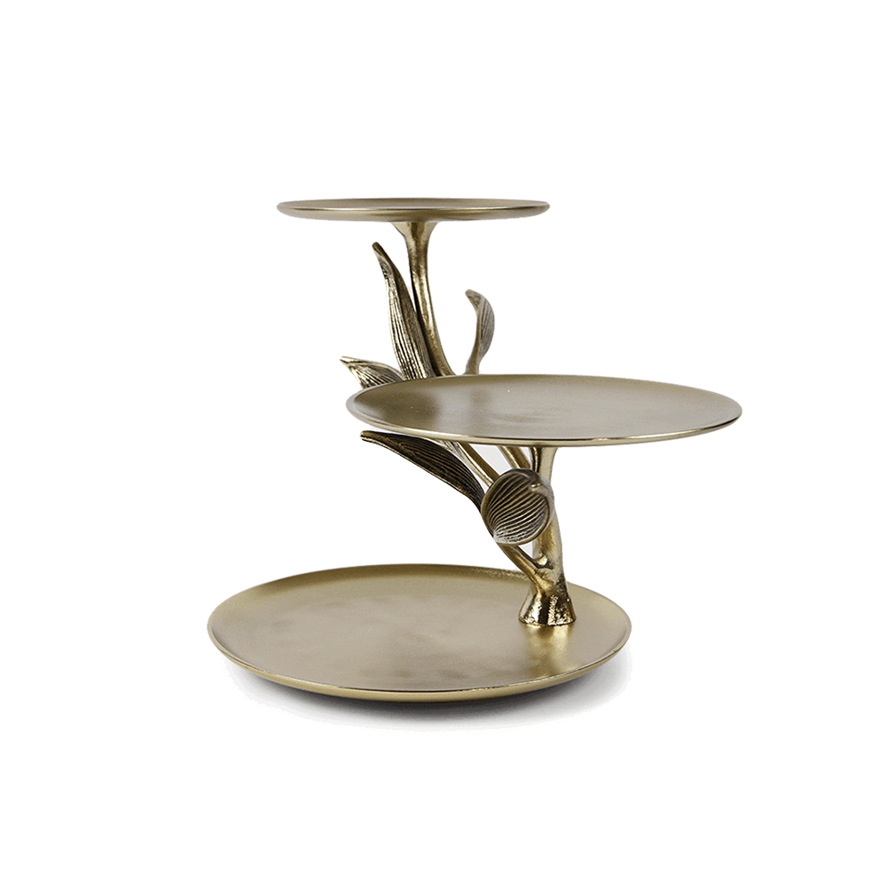 Galore Home Verdant G31-1405 alzata 3 piani oro antico