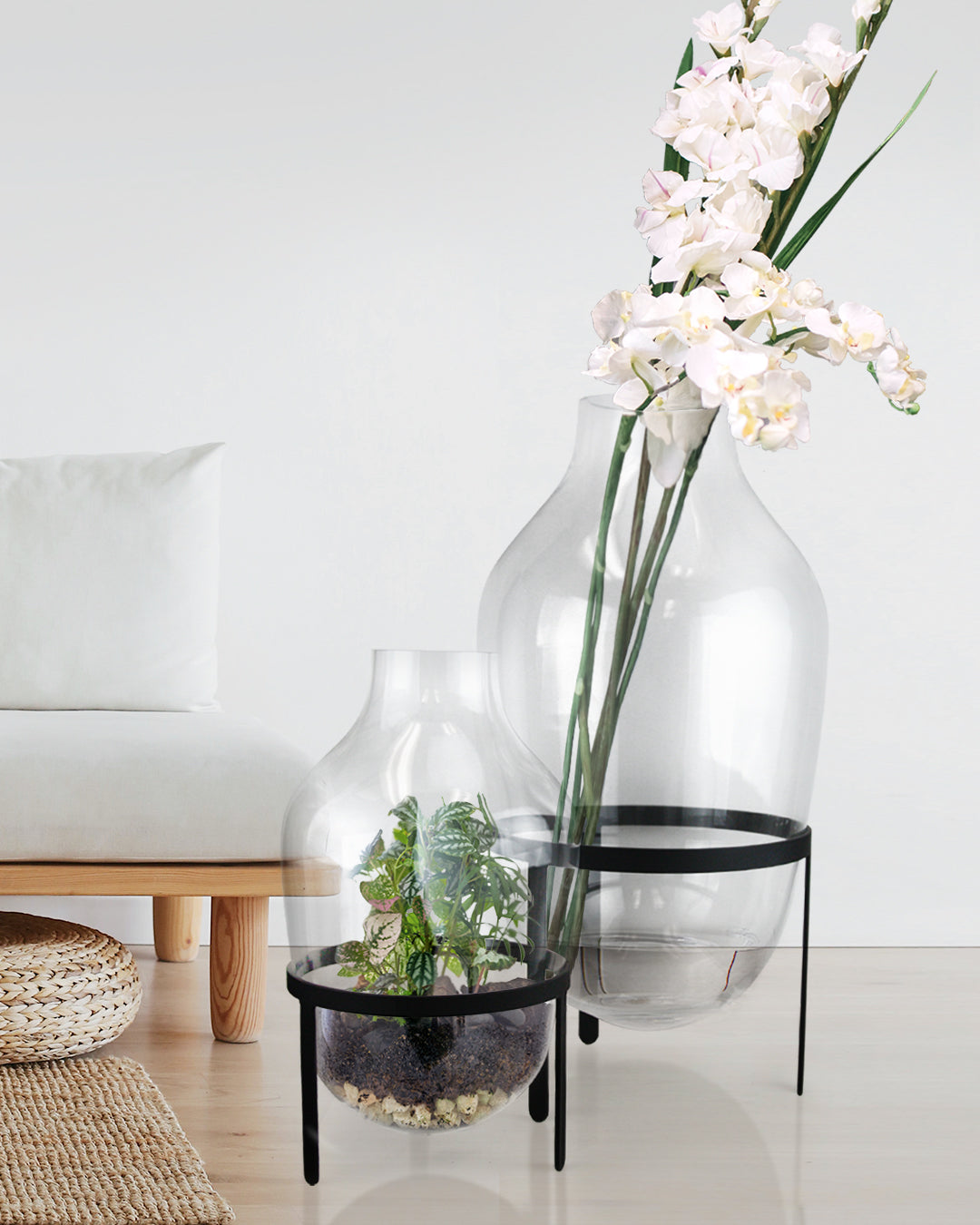 Galore Home Floor Vase E6603 vaso vetro con base