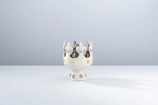 Ceramica Gatti 1928 Queen Carla Piccola corona 22 cm oro
