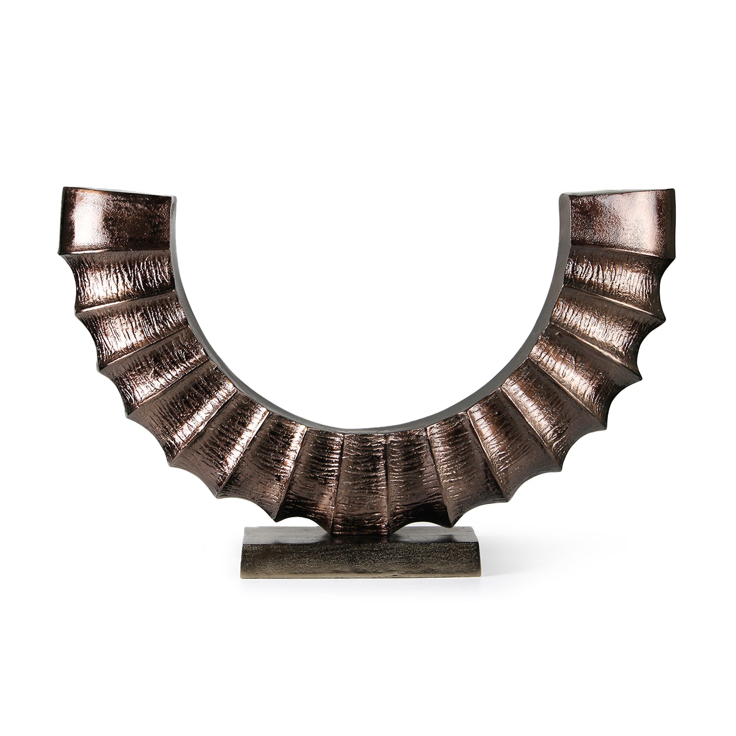 Galore Home Solstice Curve scultura da tavolo oro metallo
