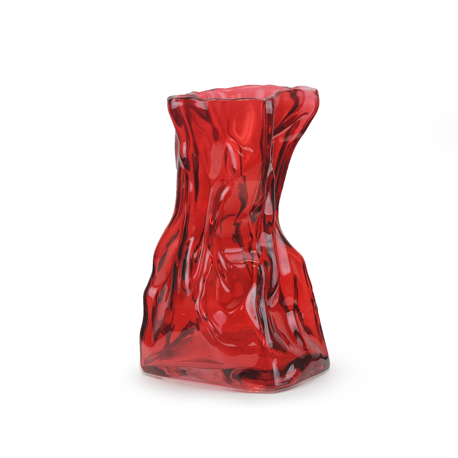 Galore Home Contemporary vaso in vetro trasparente 22 cm