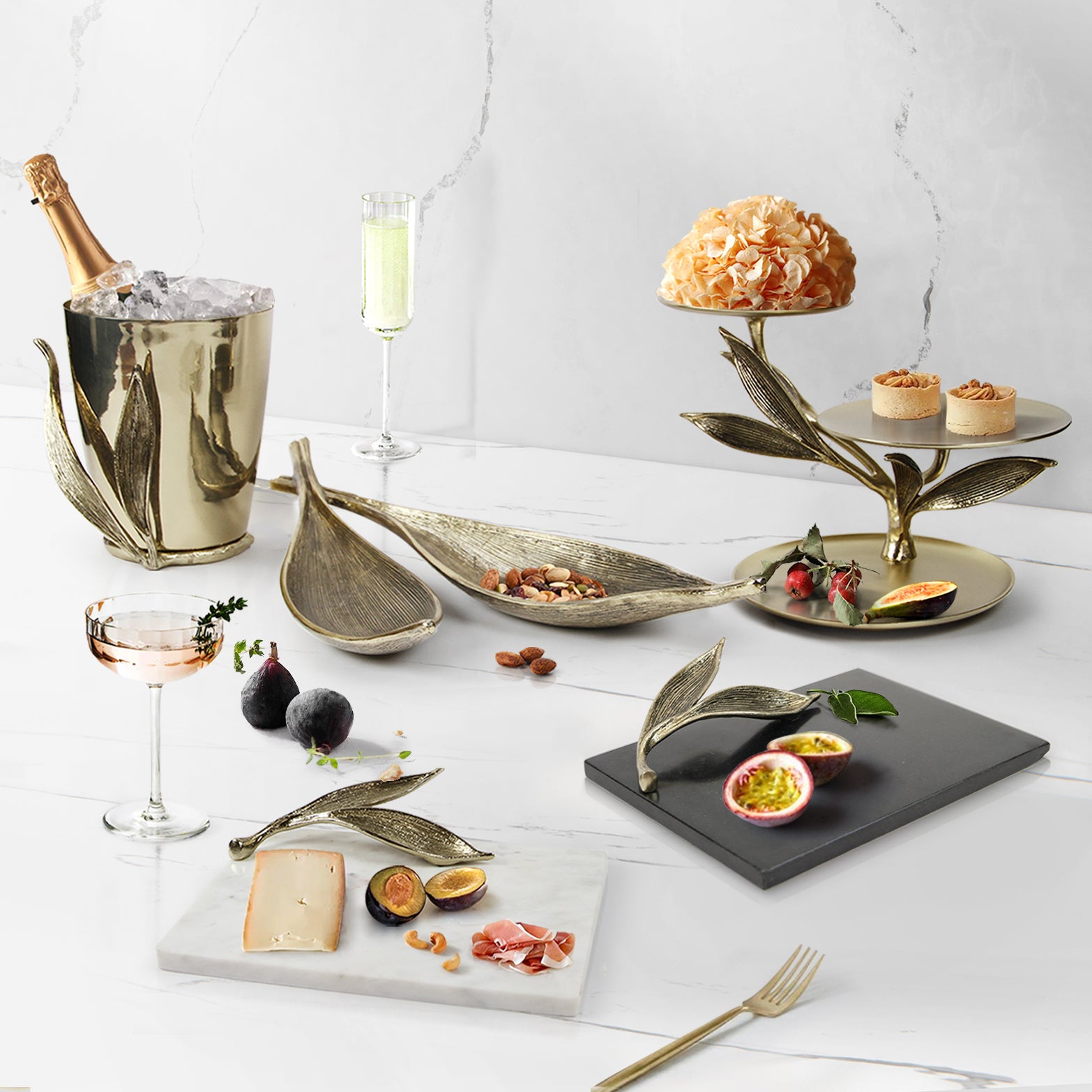 Galore Home Verdant G31-1207 secchiello ghiaccio oro antico