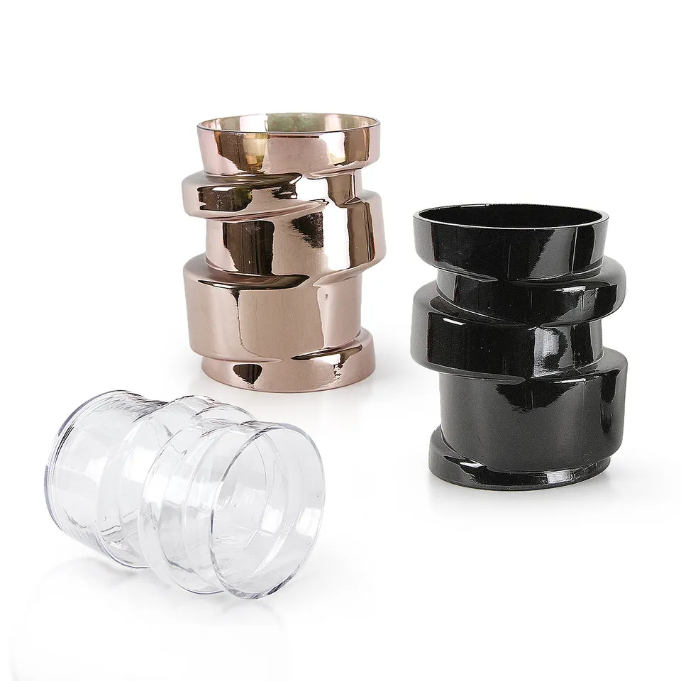 Galore Home Spiral vaso vetro trasparente solido