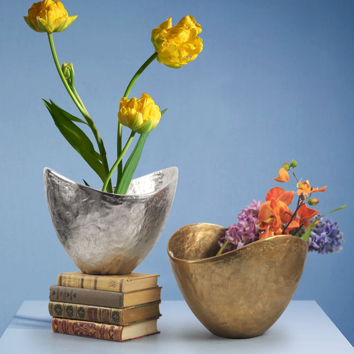 Galore Home Metal Display Bowl Ciotola Alluminio Oro Large