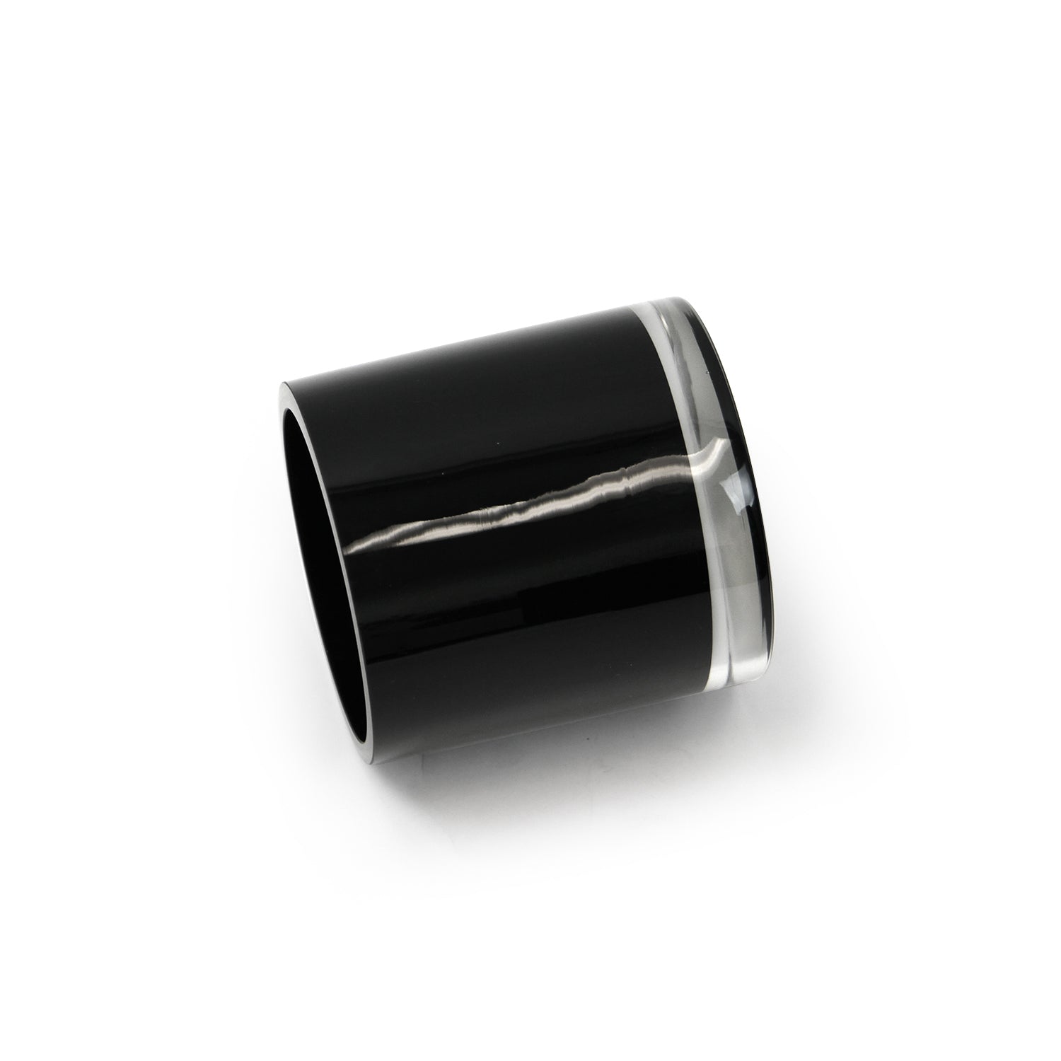 Galore Home vaso vetro cilindro nero 50 cm U9337