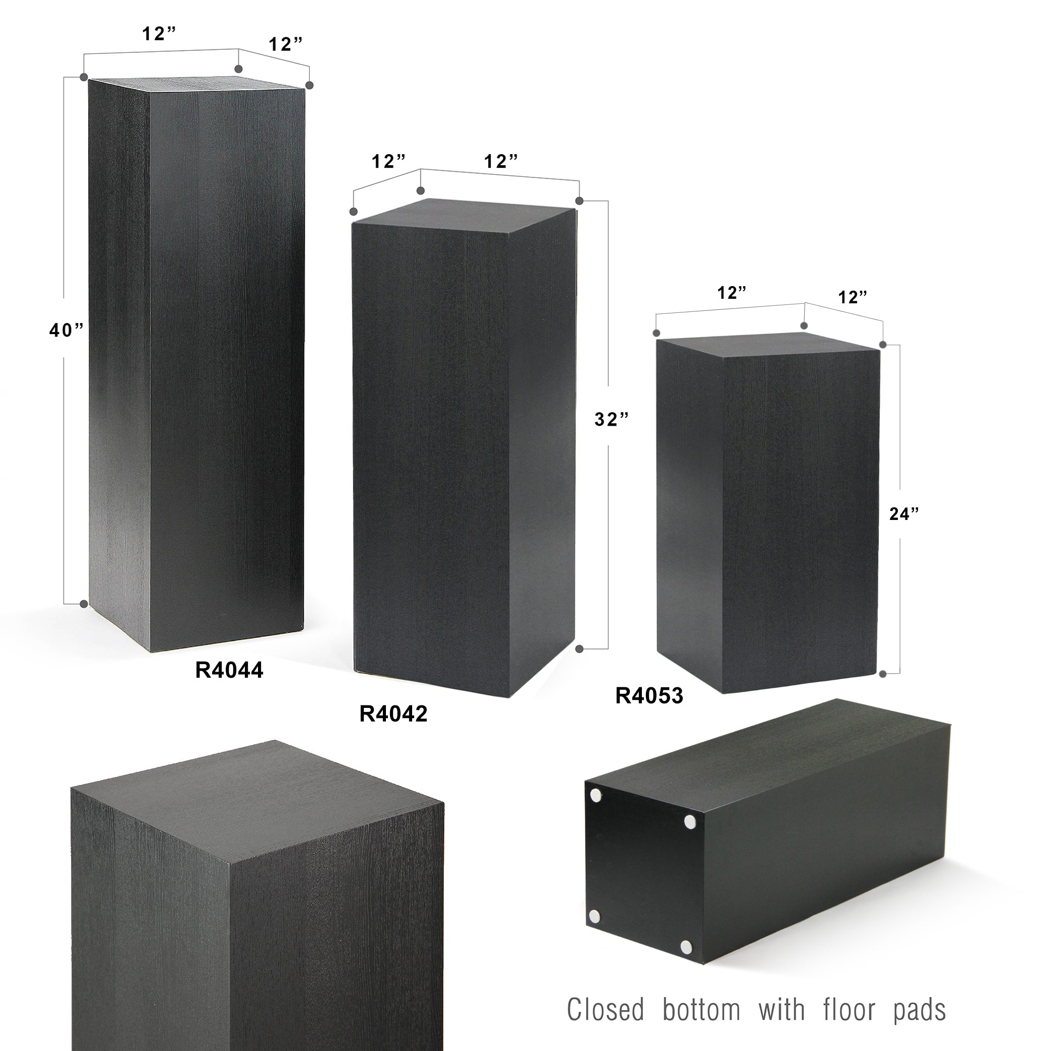 Galore Home Square Column piedistallo MDF noce R4044
