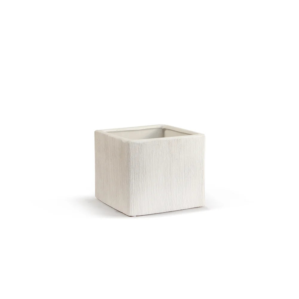 Galore Home Etched portavaso cubo CPR49 nero ceramica