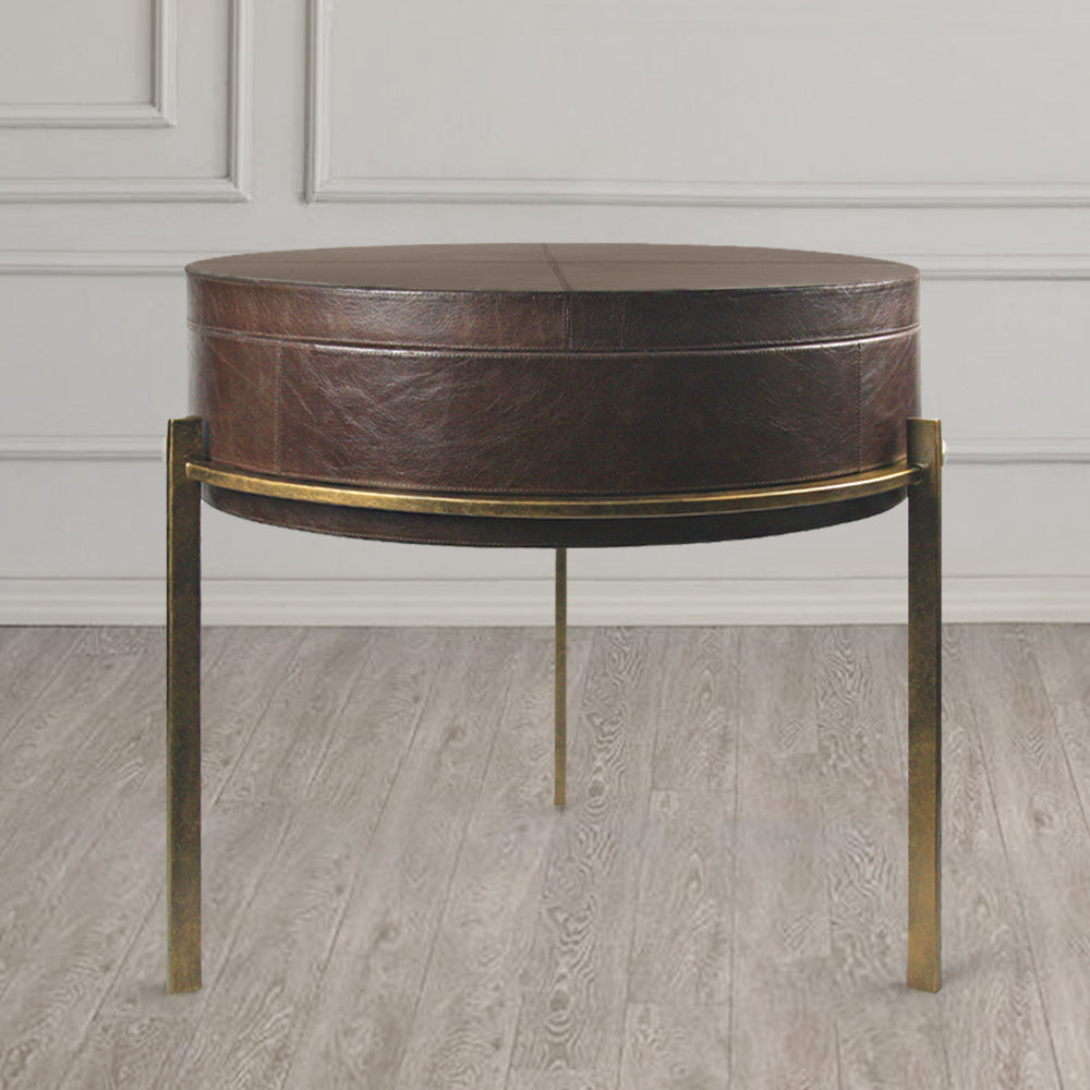 Galore Home Leather tavolino pelle con contenitore