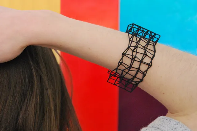 Cyrcus Design Synapses bracciale nylon nero stampa 3D