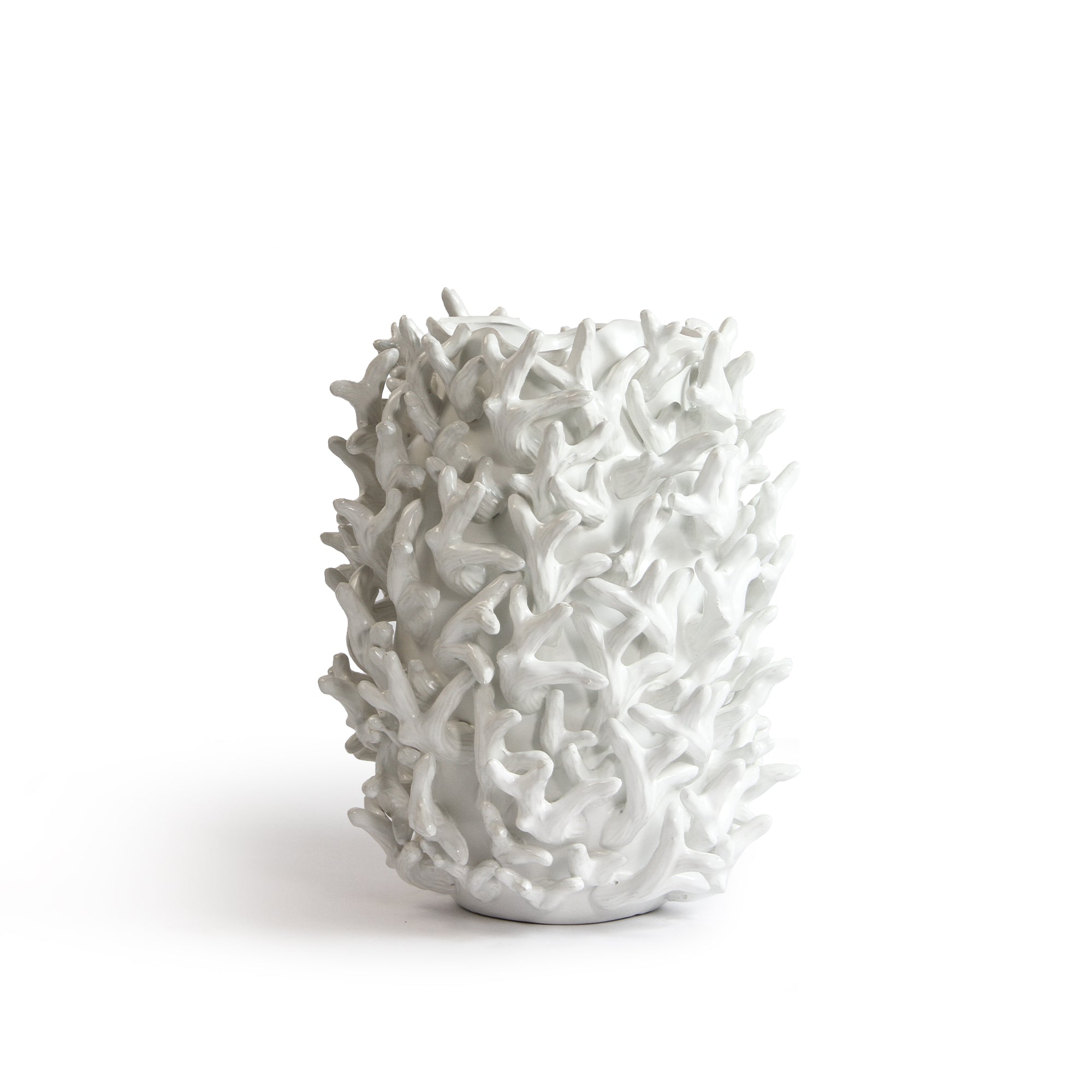 Galore Home Reefform vaso ceramica bianco 31,8 cm