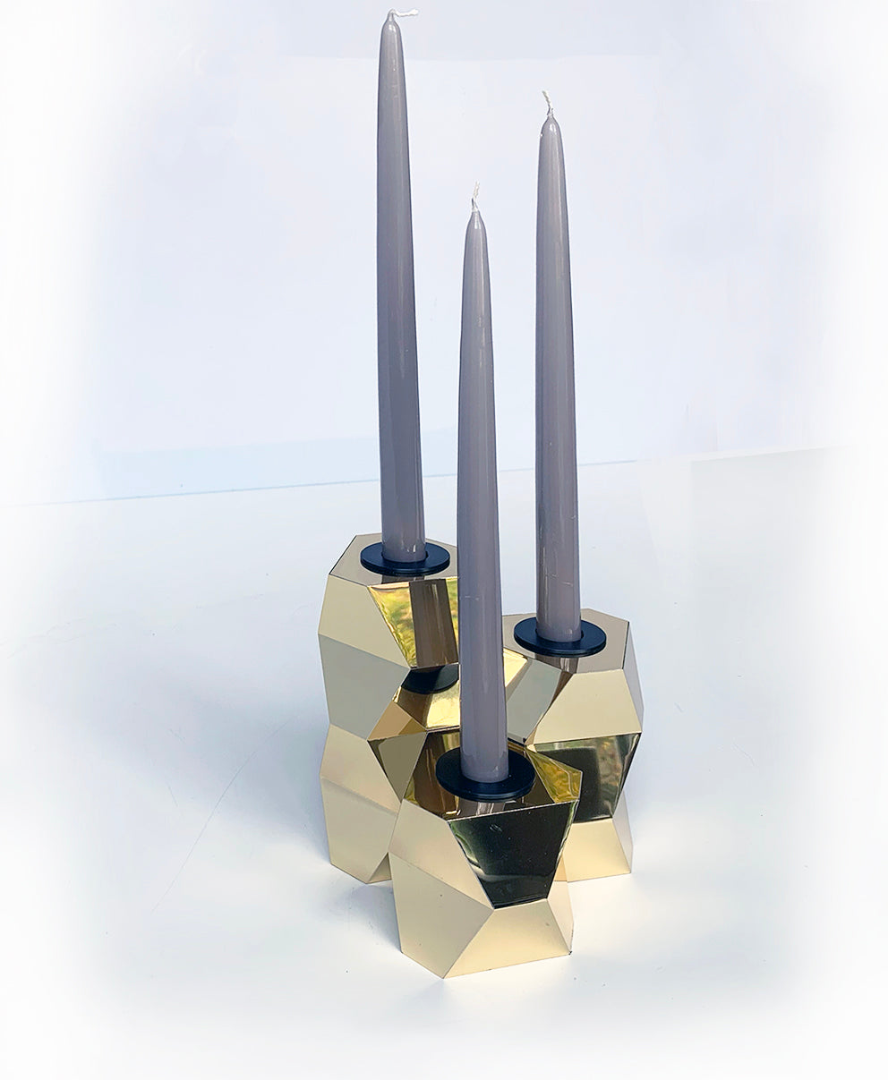 Cyrcus Design Tre Grazie candelabro alluminio specchio