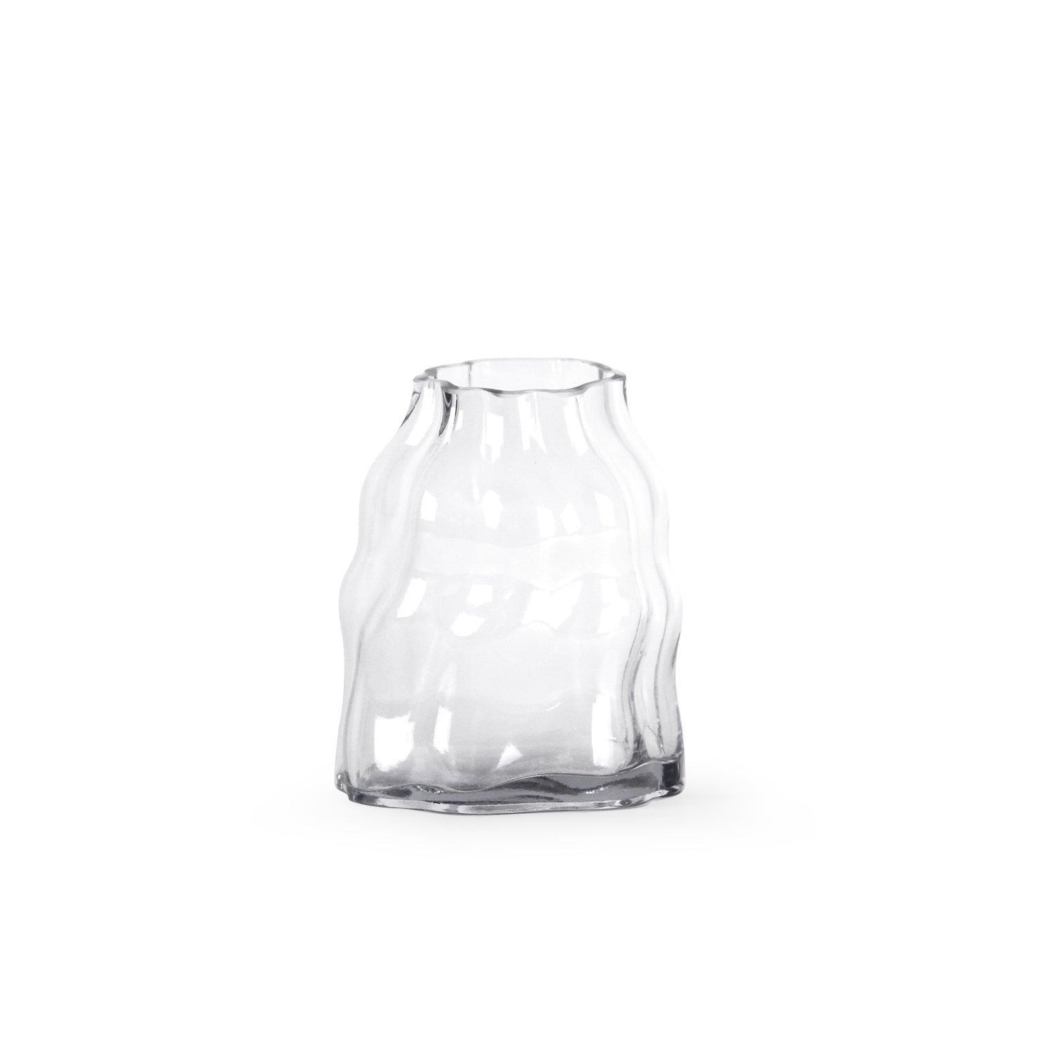 Galore Home Leaning Towered vaso vetro trasparente piccolo