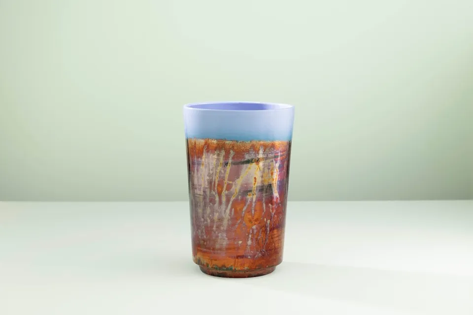Ceramica Gatti 1928 Alba Grande RF720 vaso riflesso metallico