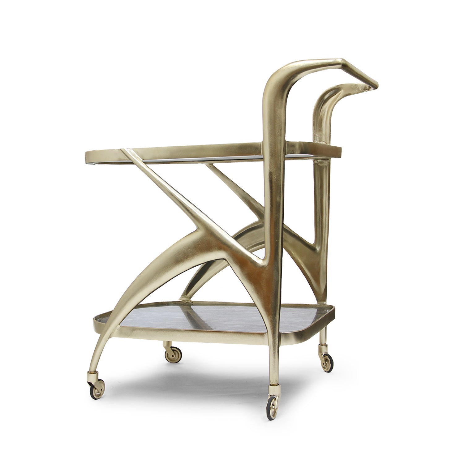 Galore Home Midnight Pour carrello bar marmo nero