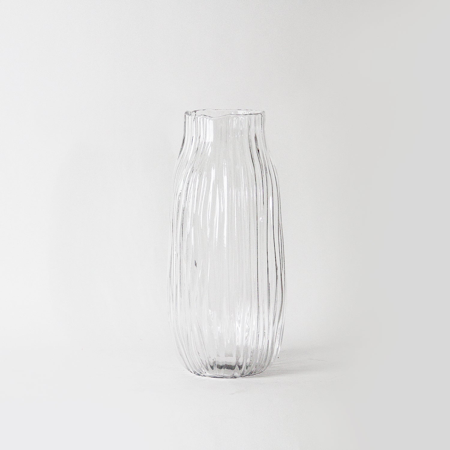 Galore Home Grain Striped vaso vetro Tall marrone opaco