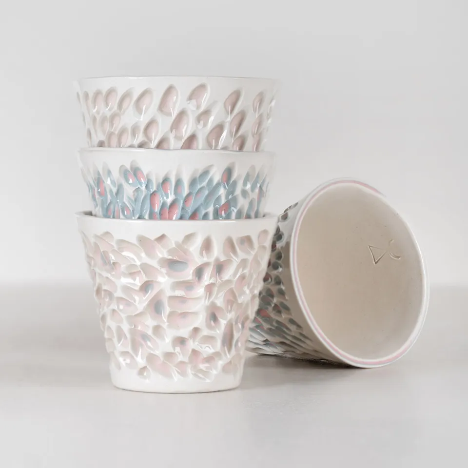 Atelier Alida Ceramiche Conchiglia bicchiere in gres bianco