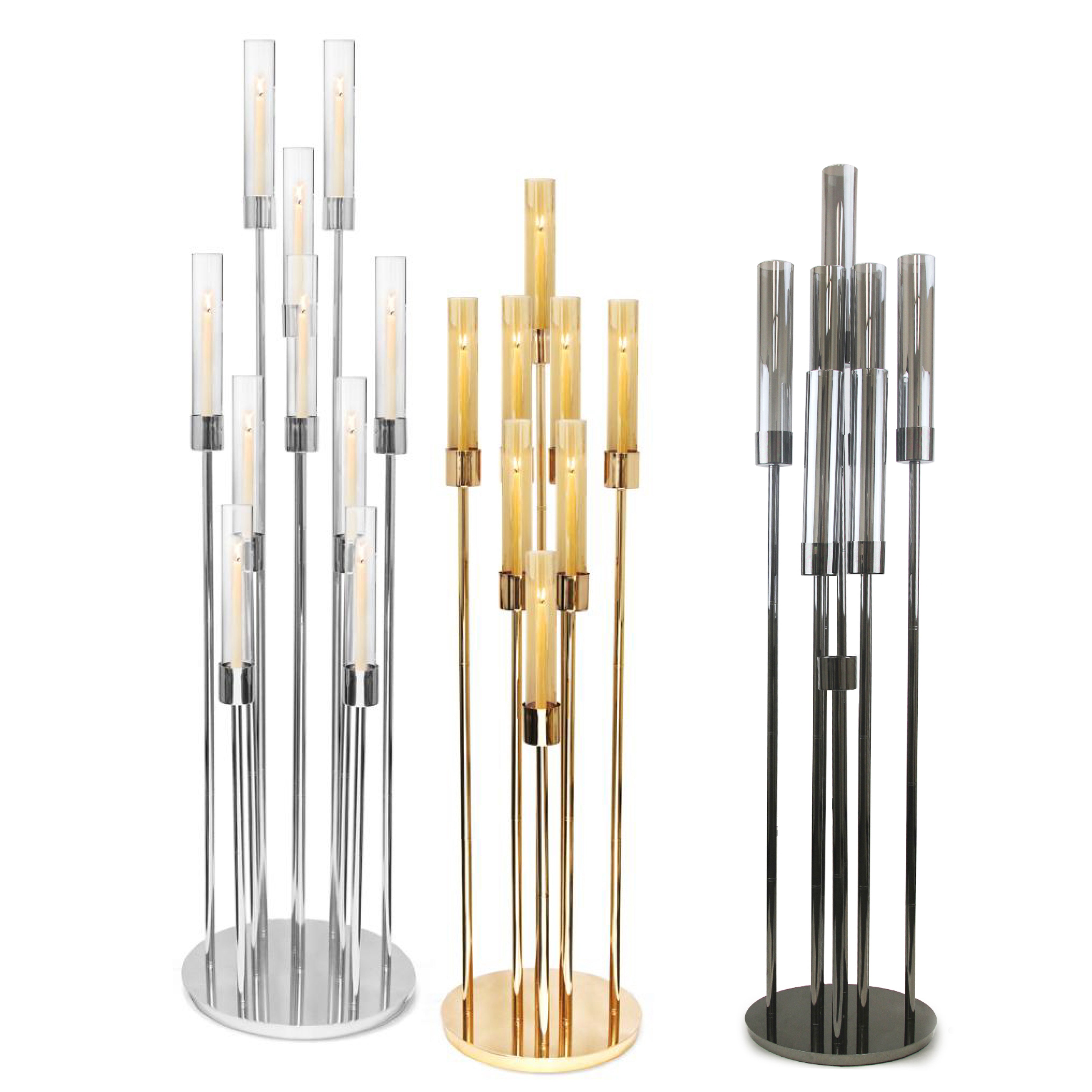 Galore Home Eleganza Candelabro Metallo Oro Piccolo 8 Bracci