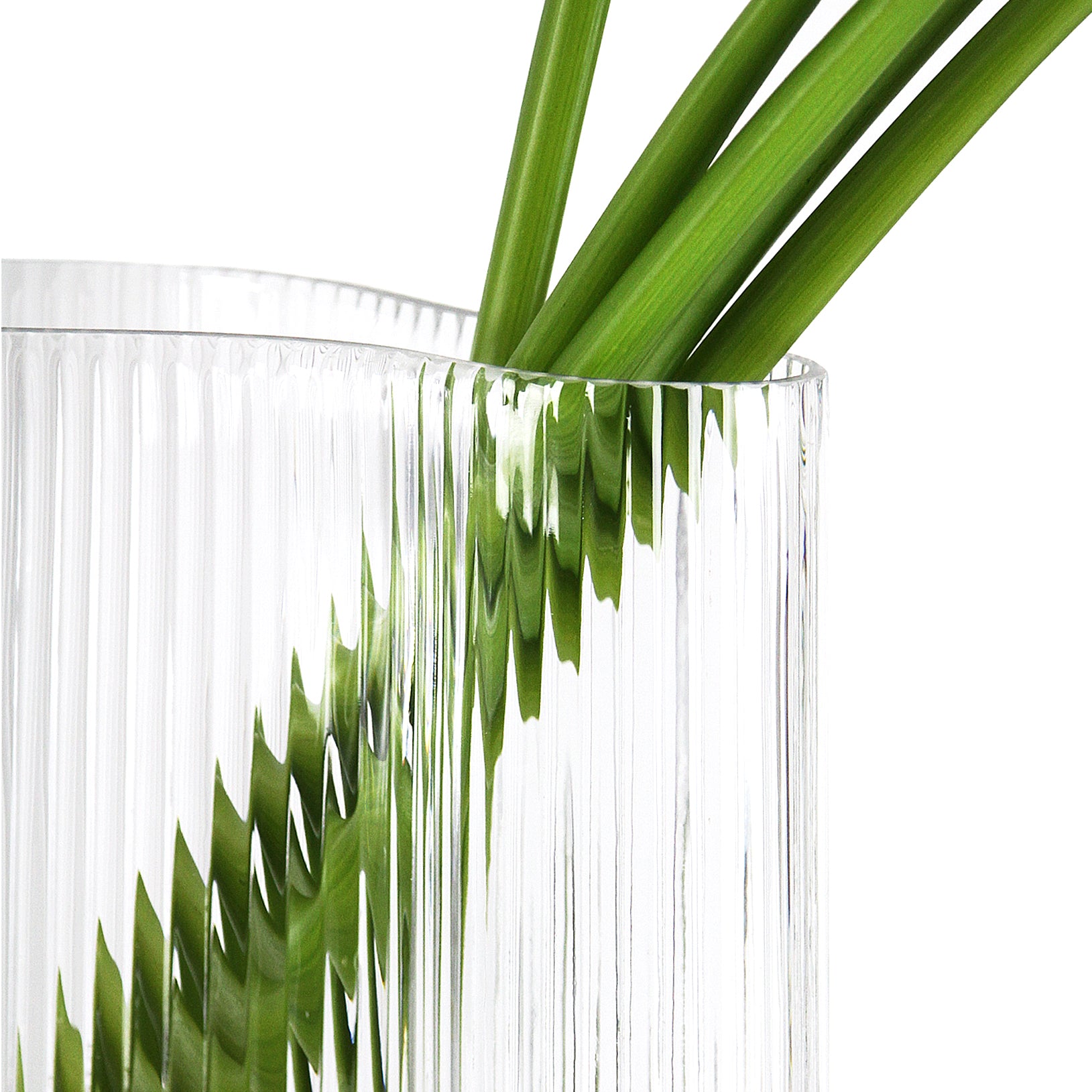 Galore Home Wavy Ribbed Small vaso vetro nero